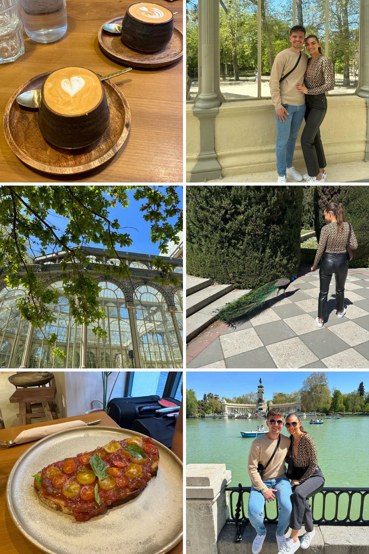 Couple at El Retiro Park and breakfast at Natif Coffee & Kitchen.